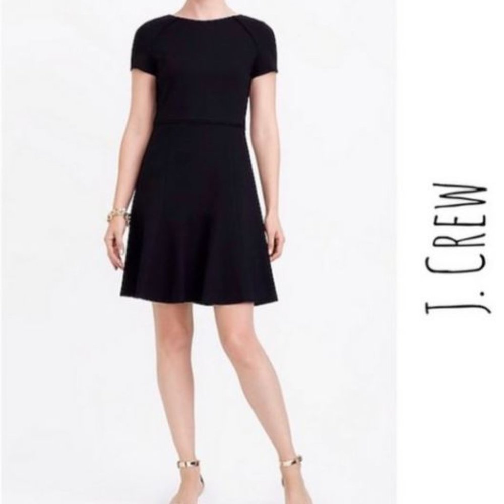 NEW! Black J. Crew ponte fit and flare dress
